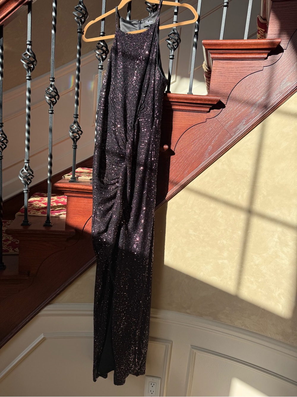 Parker Black Sequin Tank Dress with Pink Sparkle